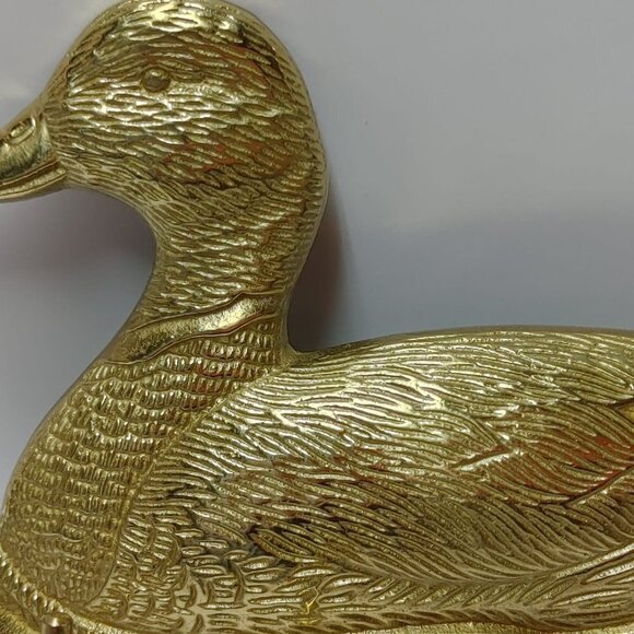Duck Mallard Wall Mount Key Solid Brass Hanger Rack FARM HOUSE DECOR - Picture 2 of 7